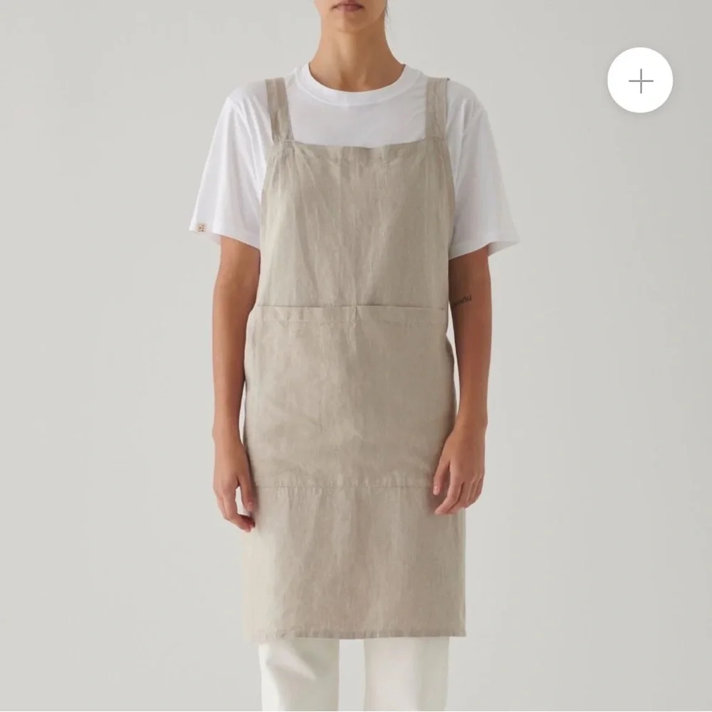 Linen Apron - Mustard - Picture 6 of 10